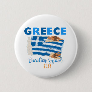 Badge Rond 5 Cm Grèce Grec Vacances Europe Voyage Groupe Correspon