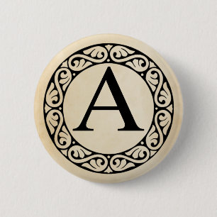 Badge Rond 5 Cm Greek Alphabet Letter Alpha