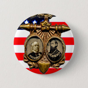 Badge Rond 5 Cm Greeley-Brun - bouton