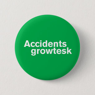 Badge Rond 5 Cm Green Akzidenz Grotesk