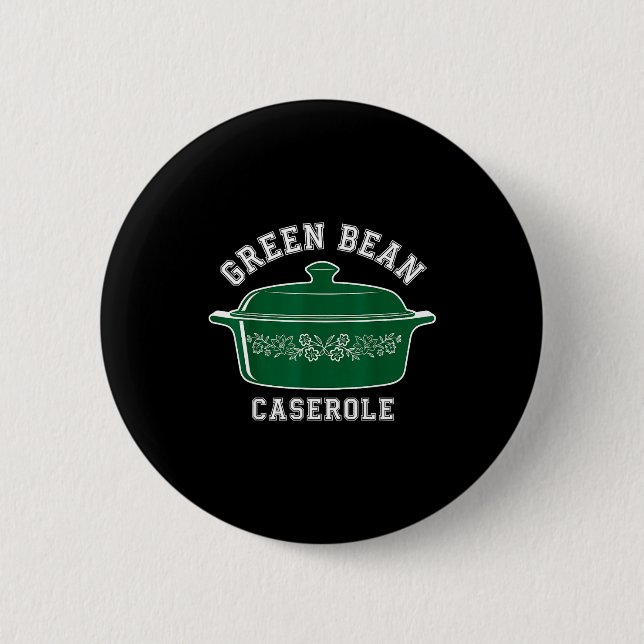Badge Rond 5 Cm Green Bean Cerole Thanksgiving Humor Meme Men Wome (Devant)