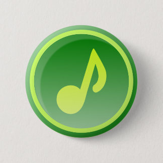Badge Rond 5 Cm green music icon