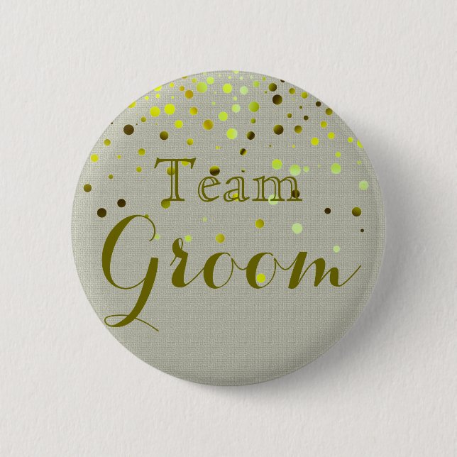 Badge Rond 5 Cm Green Parties scintillant Foil Confetti Mariage Te (Devant)