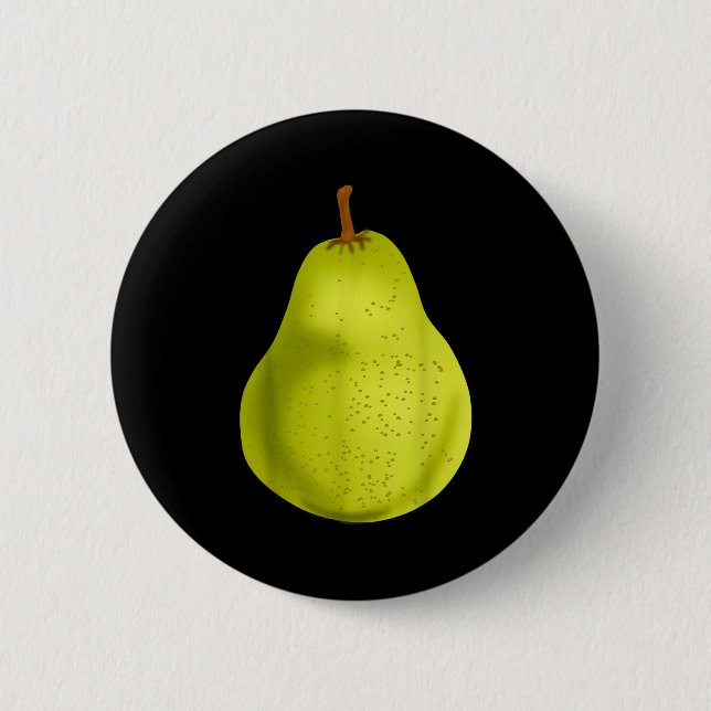Badge Rond 5 Cm Green Pear Funny Fruit Costume  (Devant)