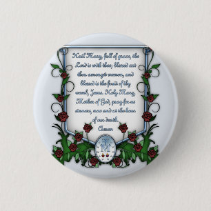 Badge Rond 5 Cm Grêle Mary