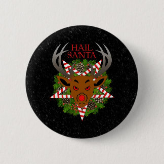 Badge Rond 5 Cm Grêle Père Noël
