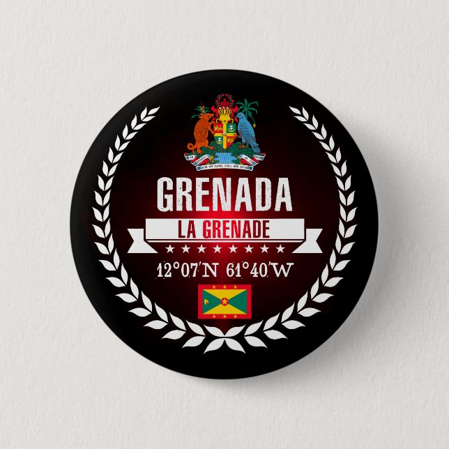Badge Rond 5 Cm Grenade (Devant)
