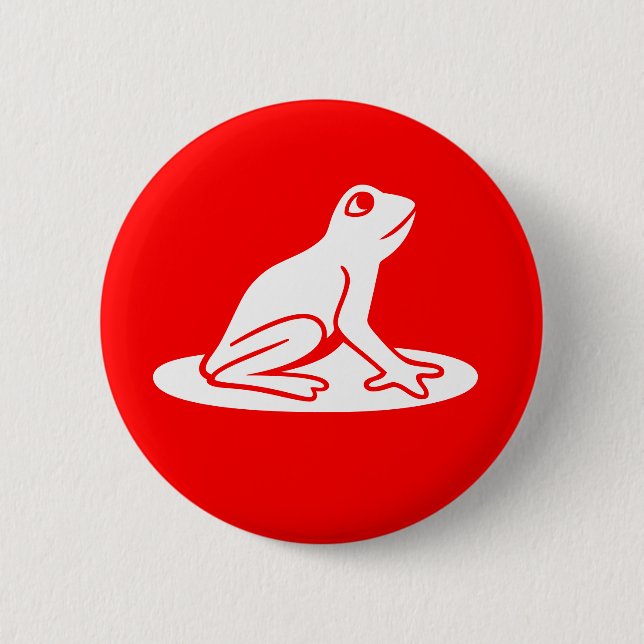 Badge Rond 5 Cm Grenouille (Devant)