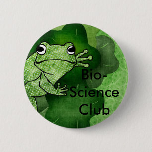 Badge Rond 5 Cm grenouille, club de biosciences