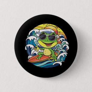 Badge Rond 5 Cm Grenouille cool