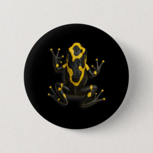 Badge Rond 5 Cm Grenouille Dart Climbing Design Jungle Réaliste