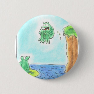Badge Rond 5 Cm Grenouille de boulet de canon