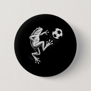 Badge Rond 5 Cm Grenouille de football mignonne Ll Score Maman Coa