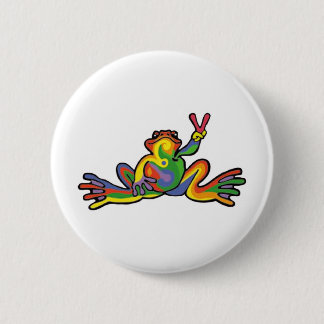Badge Rond 5 Cm Grenouille de paix