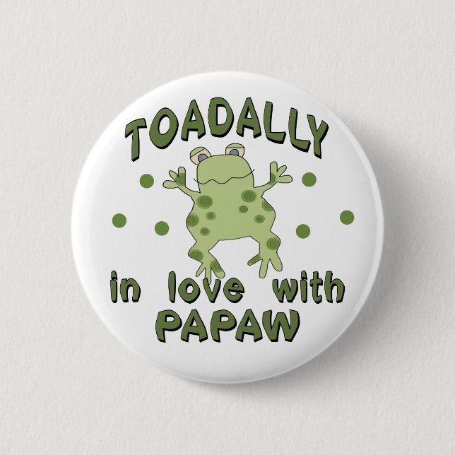 Badge Rond 5 Cm Grenouille de papaye d'amour de TOADALLY (Devant)