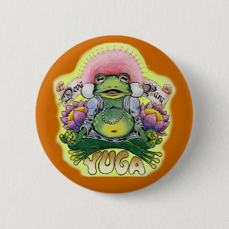 Badge Rond 5 Cm Grenouille de Yuga