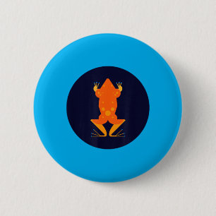 Badge Rond 5 Cm Grenouille Géométrique Graphique Animal Minimalist