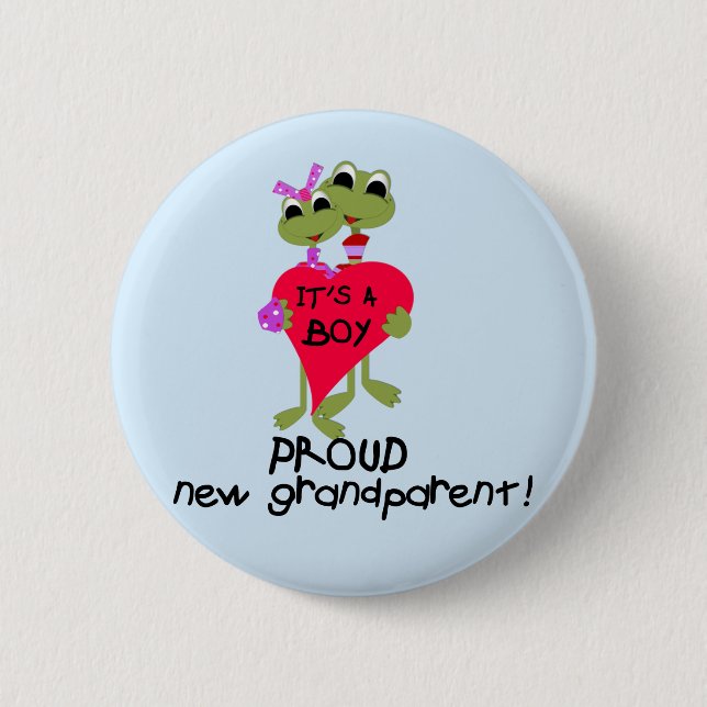 Badge Rond 5 Cm Grenouille grand-parent de tee-shirts et cadeaux d (Devant)