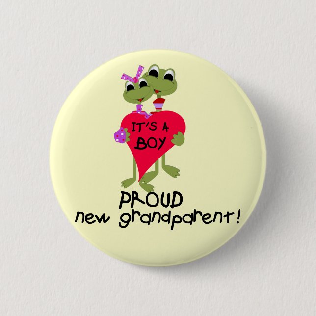 Badge Rond 5 Cm Grenouille grand-parent de tee-shirts et cadeaux d (Devant)