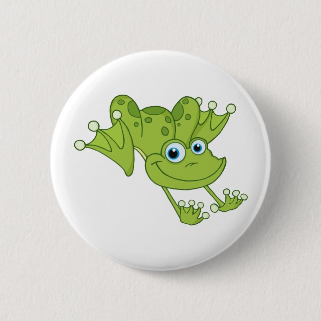 Badge Rond 5 Cm Grenouille heureuse de houblonnage (Devant)