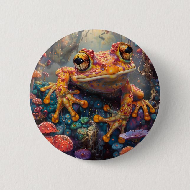 Badge Rond 5 Cm Grenouille magique Fairytale (Devant)
