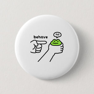 Badge Rond 5 Cm Grenouille malhonnête Mème de grenouille drôle Ne