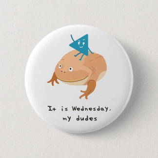Badge Rond 5 Cm Grenouille mercredi