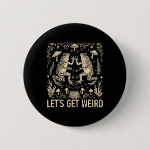 Badge Rond 5 Cm Grenouilles dansantes et champignons Cottagecore A