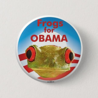 Badge Rond 5 Cm Grenouilles pour Obama