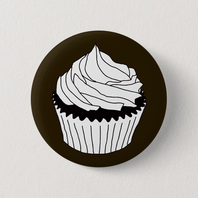 Badge Rond 5 Cm gribouillages de cupcake (Devant)