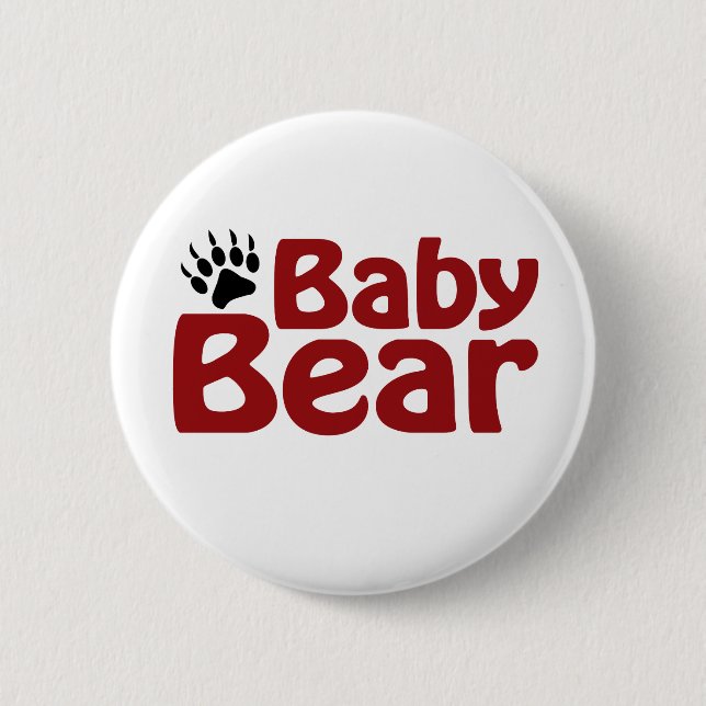 Badge Rond 5 Cm Griffe d'ours de bébé (Devant)