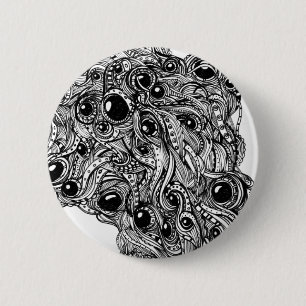 Badge Rond 5 Cm Griffonnage méga