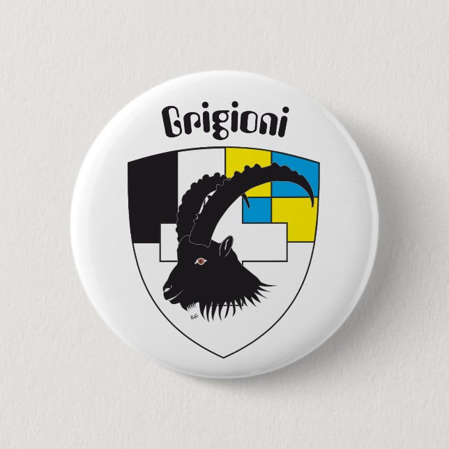 Badge Rond 5 Cm Grigioni Svizzera (Devant)