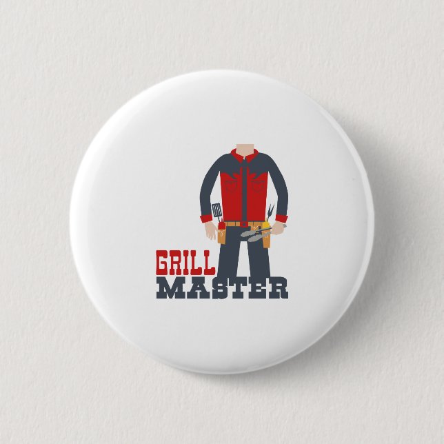 Badge Rond 5 Cm Grill Master (Devant)