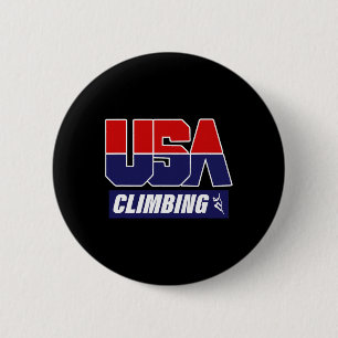 Badge Rond 5 Cm Grimpeur Usa Climber Montagne Grimpeur Escalade