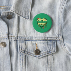Badge Rond 5 Cm Grinch   Citation de Noël