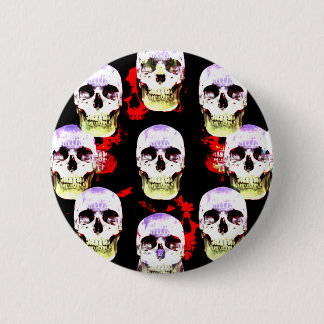 Badge Rond 5 Cm Grinning Halloween skuls
