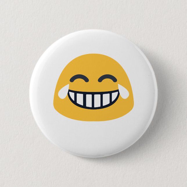 Badge Rond 5 Cm Grinning Joy Emoji (Devant)