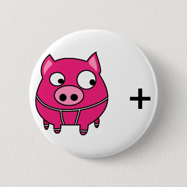 Badge Rond 5 Cm Grippe de PORCS (Devant)