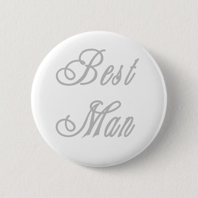 Badge Rond 5 Cm Gris chics du meilleur homme (Devant)