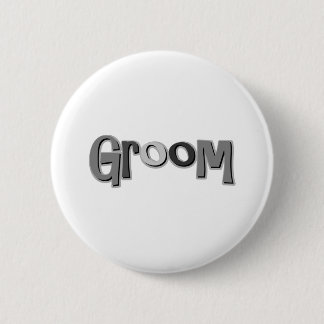 Badge Rond 5 Cm Gris de marié