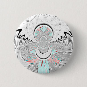Badge Rond 5 Cm Gris Kaleidoscope Art