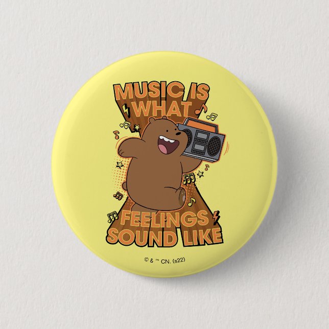 Badge Rond 5 Cm Grizz - La musique est ce que les sentiments resse (Devant)