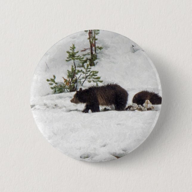 Badge Rond 5 Cm Grizzlis (Devant)