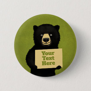 Badge Rond 5 Cm Grizzly Bear