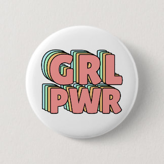 Badge Rond 5 Cm GRL PWR Pastel