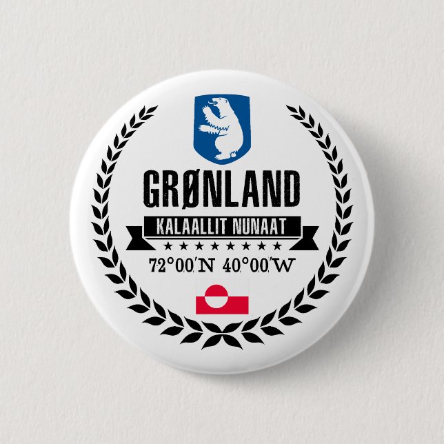 Badge Rond 5 Cm Groenland (Devant)