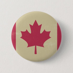 Badge Rond 5 Cm gronder le drapeau canadien