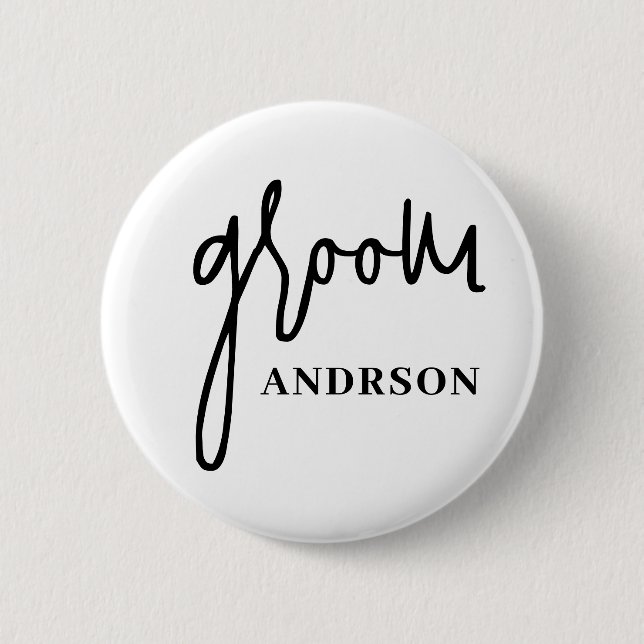 Badge Rond 5 Cm Groom (Devant)