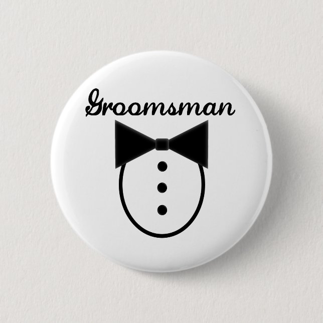 Badge Rond 5 Cm Groomsman (Devant)